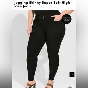 Torrid sky high jegging, black, 24R